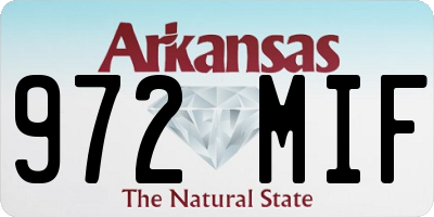 AR license plate 972MIF