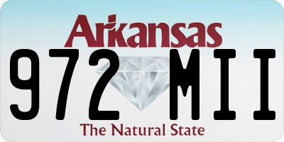 AR license plate 972MII