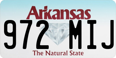AR license plate 972MIJ