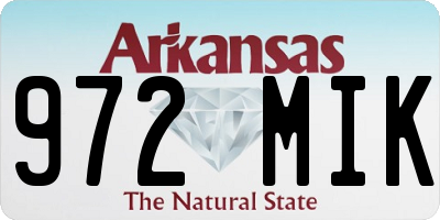 AR license plate 972MIK