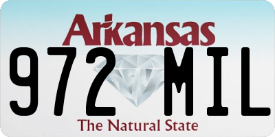AR license plate 972MIL