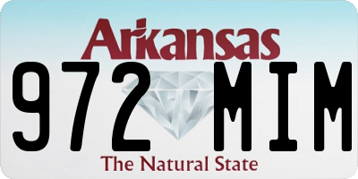 AR license plate 972MIM