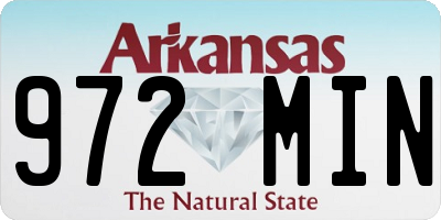 AR license plate 972MIN
