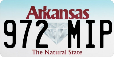 AR license plate 972MIP