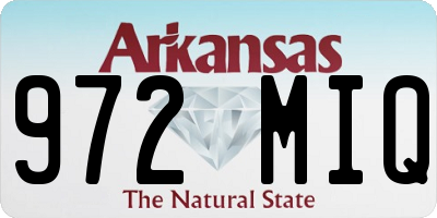 AR license plate 972MIQ