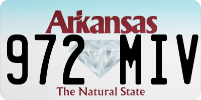 AR license plate 972MIV