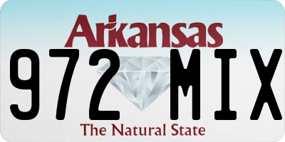 AR license plate 972MIX