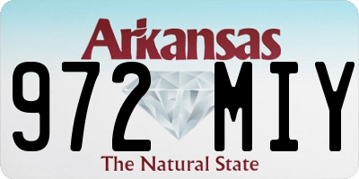 AR license plate 972MIY