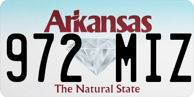 AR license plate 972MIZ