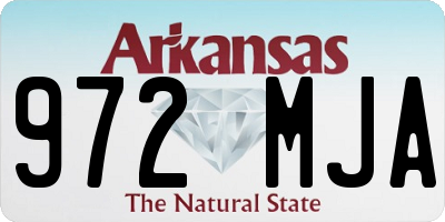 AR license plate 972MJA