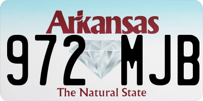 AR license plate 972MJB