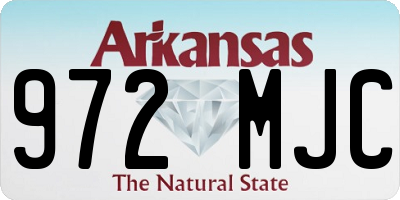 AR license plate 972MJC