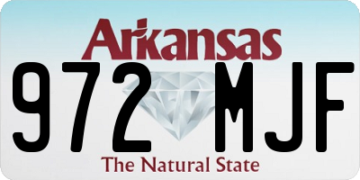 AR license plate 972MJF