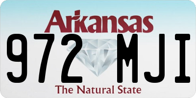 AR license plate 972MJI