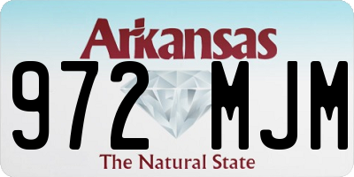 AR license plate 972MJM