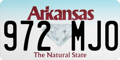AR license plate 972MJO