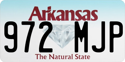 AR license plate 972MJP