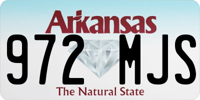 AR license plate 972MJS