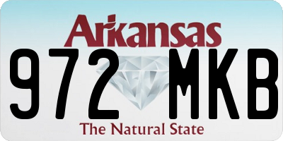 AR license plate 972MKB