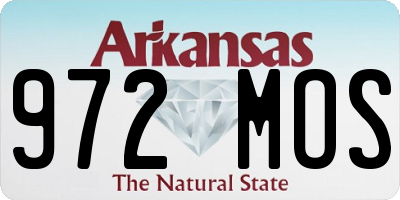 AR license plate 972MOS