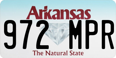 AR license plate 972MPR