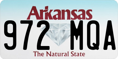 AR license plate 972MQA