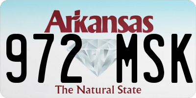 AR license plate 972MSK