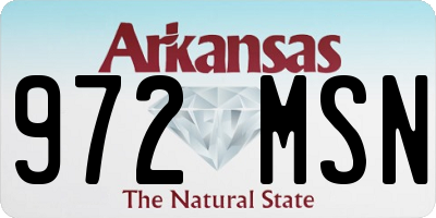 AR license plate 972MSN