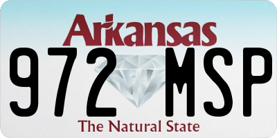 AR license plate 972MSP