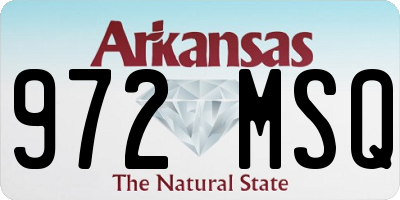 AR license plate 972MSQ