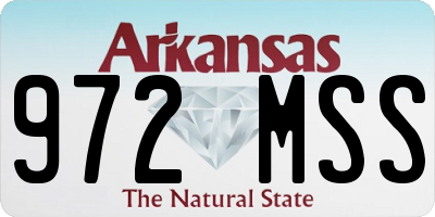 AR license plate 972MSS