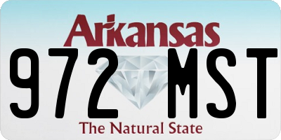 AR license plate 972MST