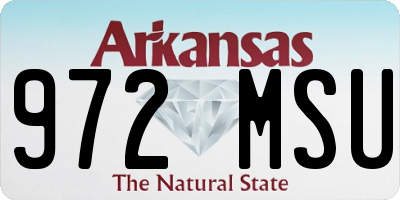 AR license plate 972MSU