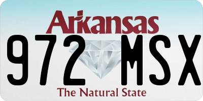 AR license plate 972MSX