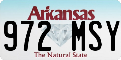 AR license plate 972MSY