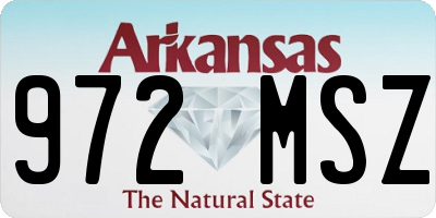 AR license plate 972MSZ