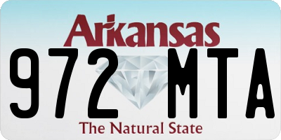 AR license plate 972MTA