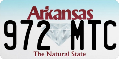 AR license plate 972MTC