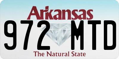 AR license plate 972MTD