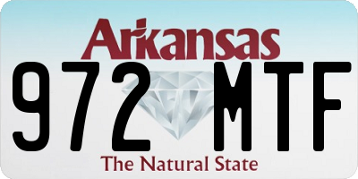 AR license plate 972MTF
