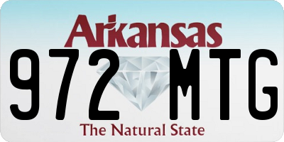 AR license plate 972MTG