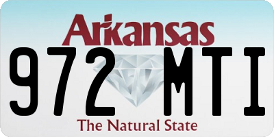 AR license plate 972MTI