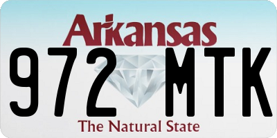 AR license plate 972MTK