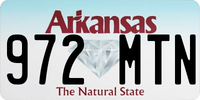 AR license plate 972MTN