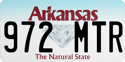AR license plate 972MTR