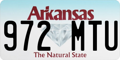 AR license plate 972MTU