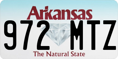 AR license plate 972MTZ