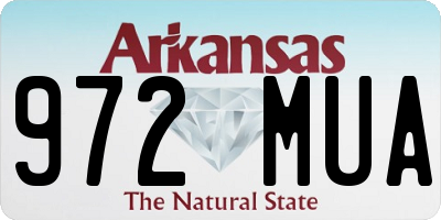 AR license plate 972MUA
