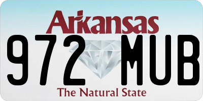 AR license plate 972MUB