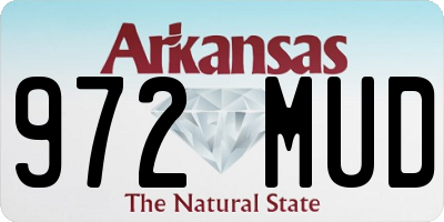 AR license plate 972MUD